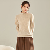 春竹正品 羊毛衫 2025秋冬新款 100%纯羊毛休闲高领毛衣女士打底套衫