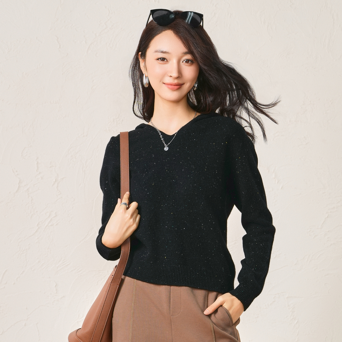 新款百搭纯色2024冬装毛衣套头