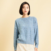 羊绒衫 春竹2025秋冬新款 100%纯山羊绒圆领女套衫 低领毛衣宽松百搭