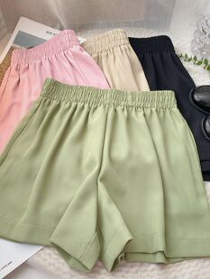 特大码300斤冰丝百搭宽松西装短裤男女夏季高腰阔腿运动健身热裤