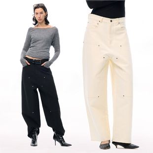 裤 ISSIofficial 挺括感撞钉结构线伐木工装