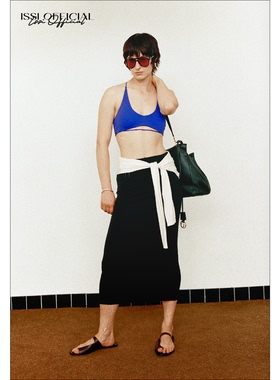 ISSIofficial*天丝羊毛弹力柔软裸感修身百搭半裙经典修身长裙