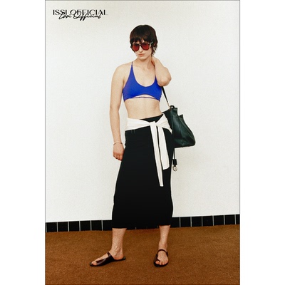 天丝羊毛弹力裸感修身百搭半裙