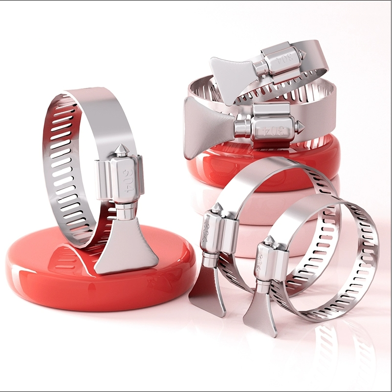 304不锈钢中美式手柄喉箍