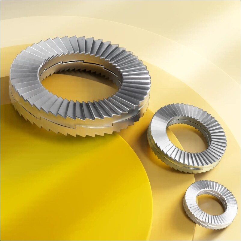 65锰DIN25201双叠自锁垫圈带齿防松嵌入式锁紧垫片NL3M4M5M6-M42