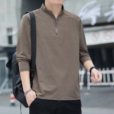 【索罗娜运动衫】户外风打底衫男士长袖拉链款抗皱卫衣T恤衫