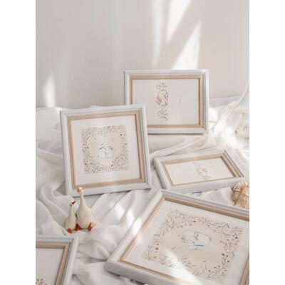 照片打印加相框可爱儿童相框正方形ins风相框摆台定制照片框相片