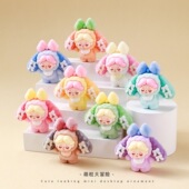 植绒垂耳温迪萌粒摆件可爱小兔子桌面装 饰品潮玩公仔创意礼品批发