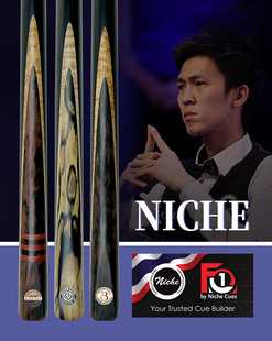 泰国尼车Niche台球杆职业斯诺克台球杆黑八小头杆中式斯诺克球杆