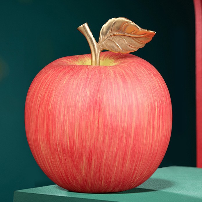 黄铜苹果摆件桌面创意平平安安