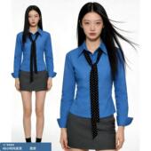 高级感修身 2026新款 显瘦长袖 女春季 衬衫 设计感上衣可叠穿内搭法式