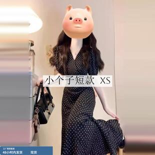 度假风气质长裙子xs 150穿搭收腰法式 145小矮个子短袖 连衣裙女夏季