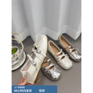 唯女王玛丽珍鞋女2026新款夏法式芭蕾绝美内增高不累脚配裙子单鞋