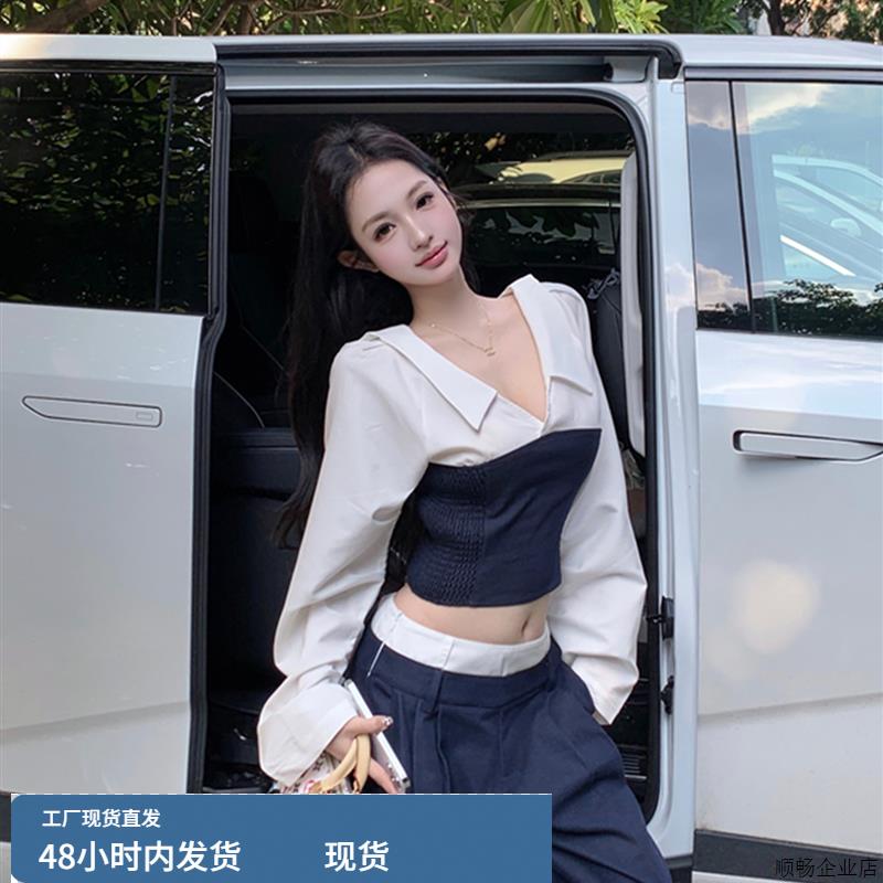 韩系chic高级感套装女早秋季气质一整套ootd穿搭衬衫阔腿裤两件套