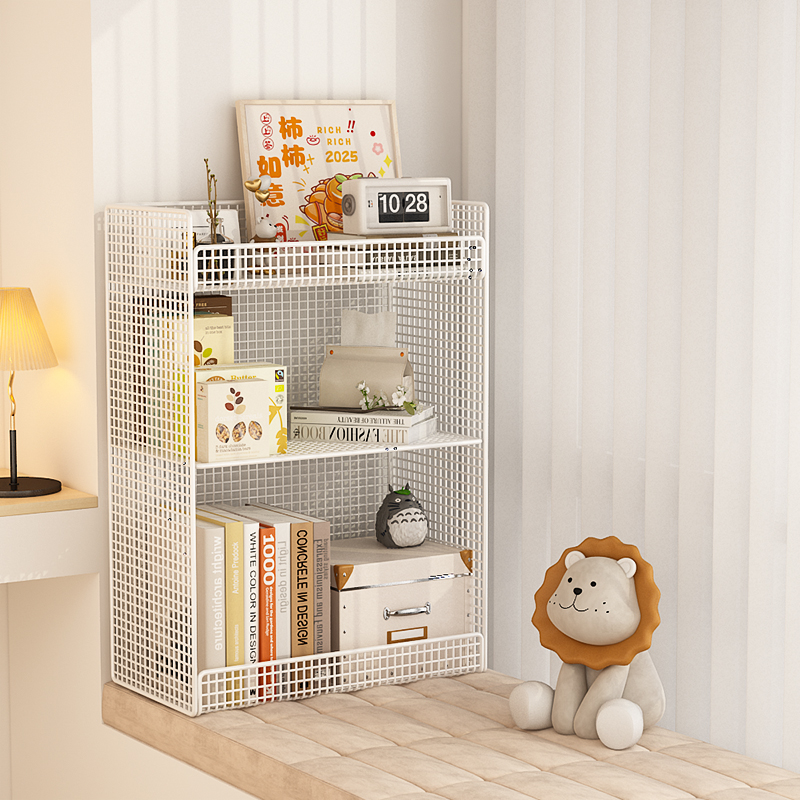 飘窗书架置物架窗台桌面收纳柜子储物柜放阳台的落地书柜简易架子