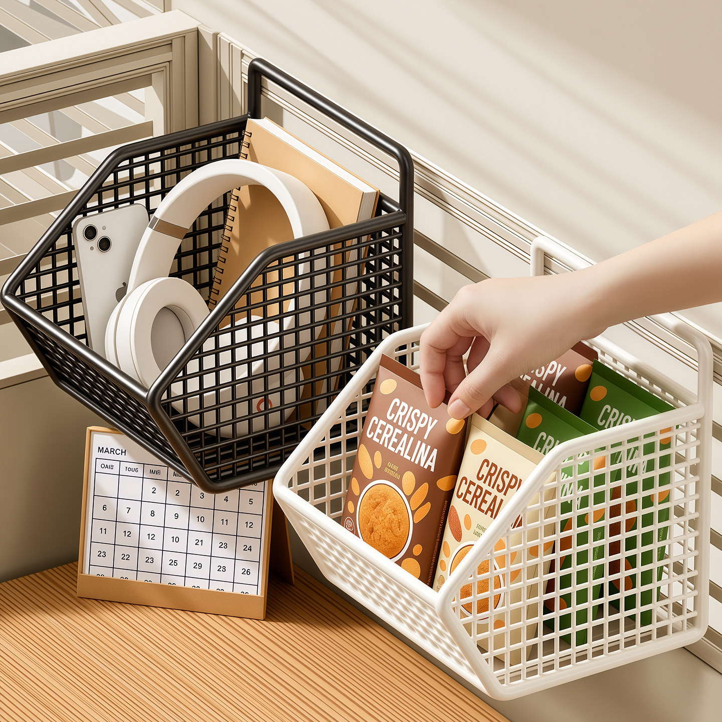 办公桌置物架桌面悬挂式文件收纳架工位整理神器屏风隔板文具资料收纳