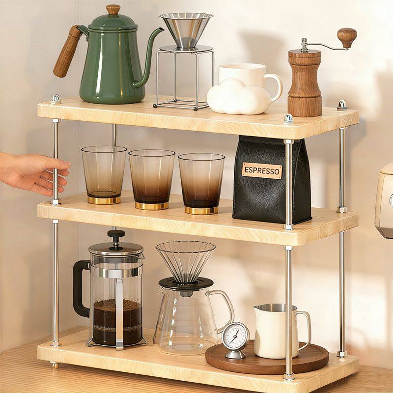 桌面茶具收纳置物架转角展示杯架