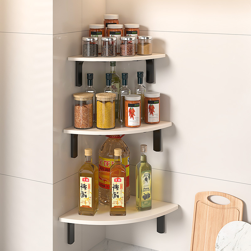 厨房转角置物架免打孔转角三角架