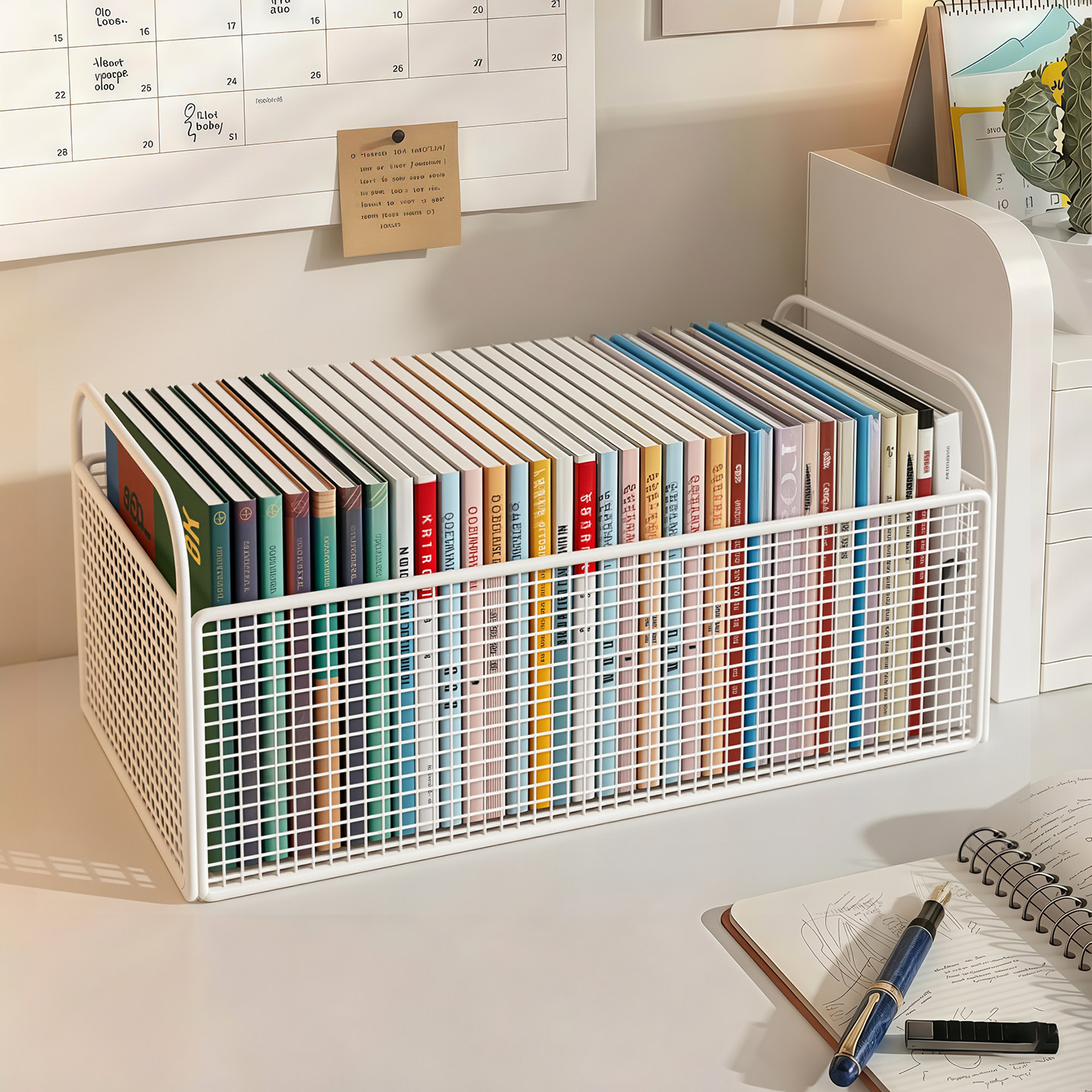 桌下书包收纳箱可移动书本置物架