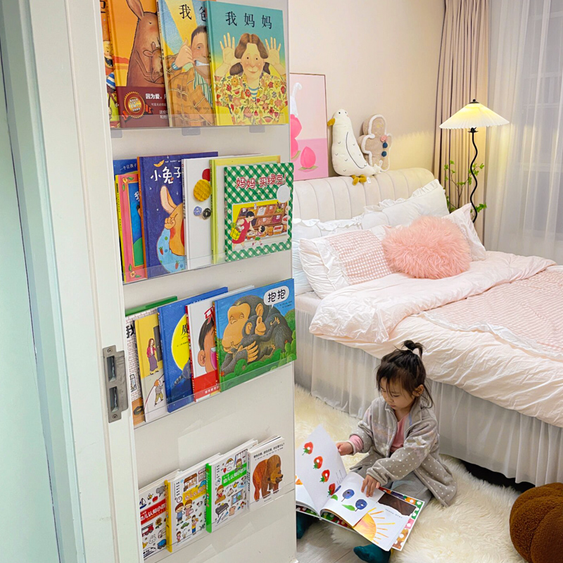 儿童绘本展示架免打孔墙上置物架壁挂桌面牛津树收纳盒书籍书立架