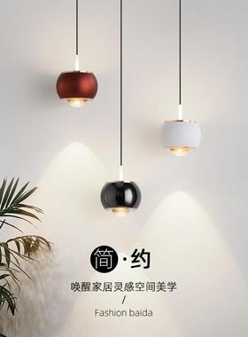 床头吊灯可自由升降悬停小吊灯极简玄关吧台客厅背景墙触摸吊线灯