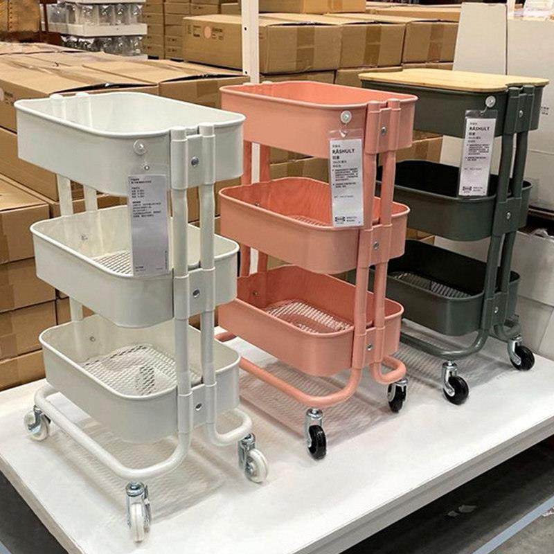 小推车置物架落地多层厨房卧室零食收纳层架宝宝婴儿用品置物架带,收纳整理,整理架/置物架/收纳架,淘宝优惠券,粉丝福利购,淘宝优惠卷