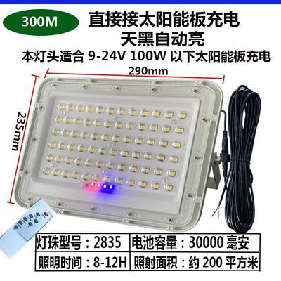 太阳能灯头单卖9v-24光伏板专用投光灯带电池超亮家用防水庭院