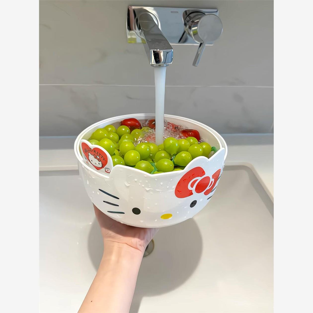 哈喽kt沥水篮水果盘客厅茶几家用高颜值好看糖果盘2025年新款