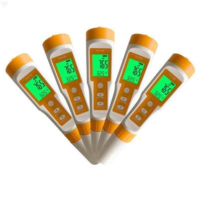 五合一水质测试仪PH计酸碱度计盐度计EC/TDS检测笔电导率仪饮用水