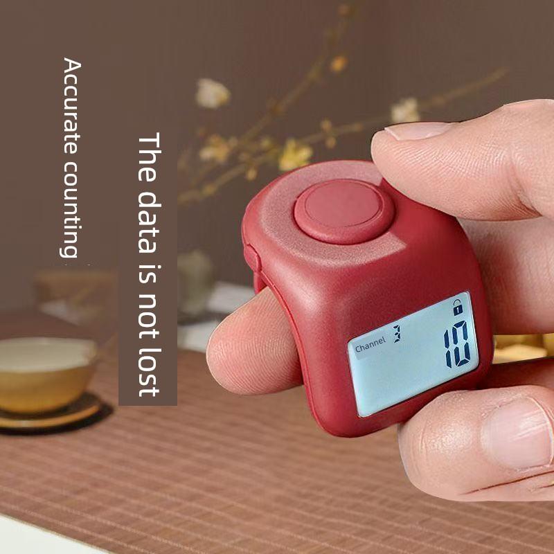 计数器手按数字数字显示计数手指计数器可逆屏幕计数器按钮电池