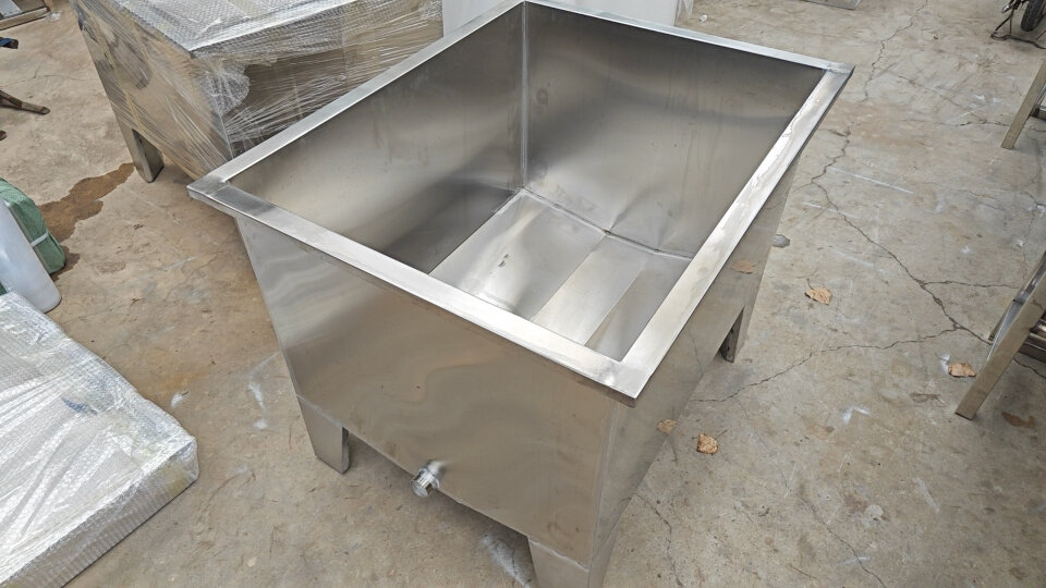 食品解冻池大型加厚不锈钢水池食品厂冷却池侵泡清洗池卤肉化冻池