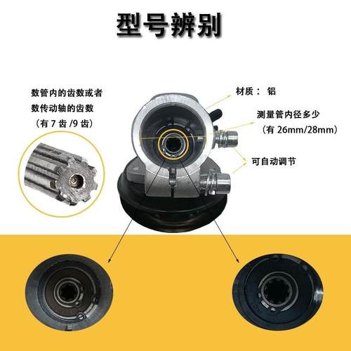 割草机工作头除草头割灌机打草机齿轮箱总成割稻机除草机配件