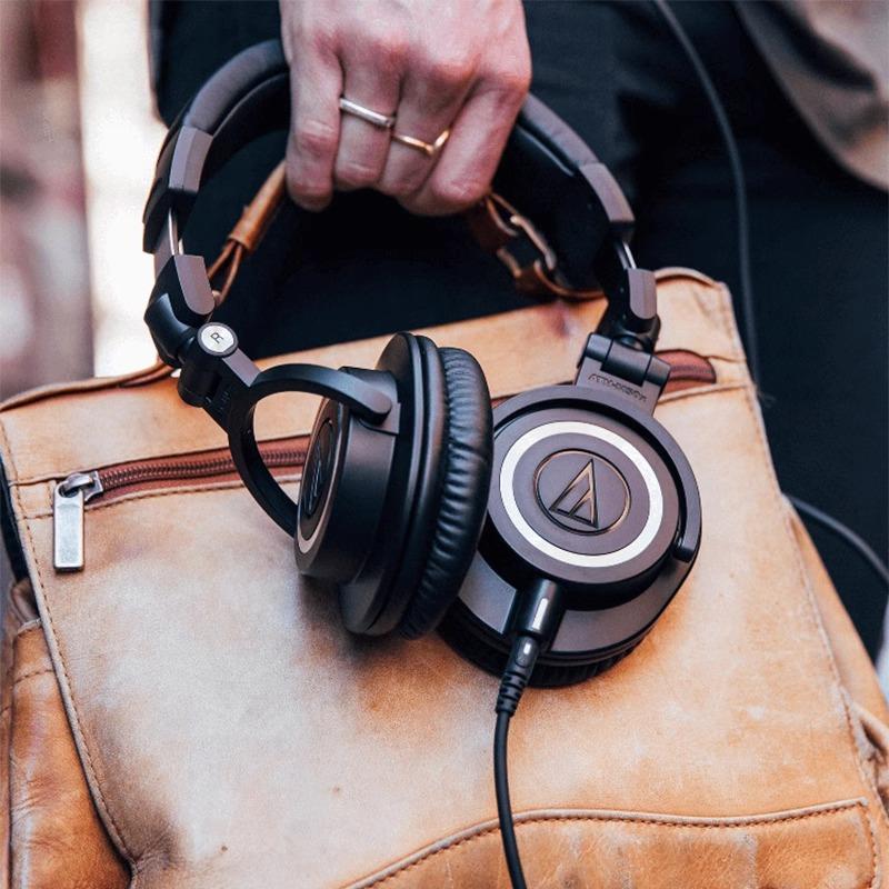 入门乐手101 铁三角ATH-M50x头戴式HIFI专业高保真耳返监听耳机