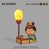 饰创意礼物 西安文旅摆件氛围小夜灯装 无聊了和唐仕女对弈一场