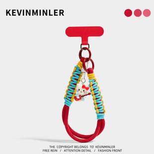 KEVINMINLER原创吉他猫咪手机挂绳包挂件钥匙扣编织便携挂饰礼物