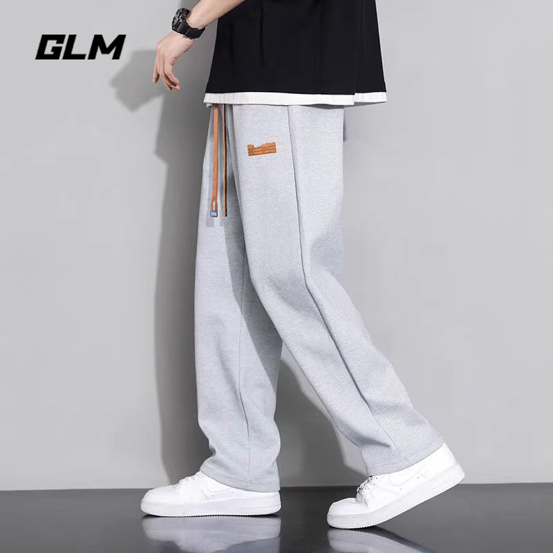 森马集团GLM卫裤男士春秋季新款潮流灰色阔腿裤纯色直筒休闲长裤高性价比高么？