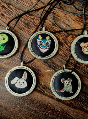 花边刺绣项链毛衣链一心一艺男女