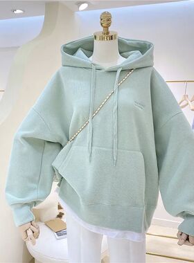 Embroidered loose hooded jacket forwomen女士刺绣宽松连帽外套