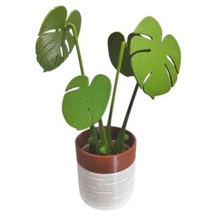 磁吸摆件植物盆栽树餐桌防烫叶子创意杯垫仿真绿植隔热垫龟背竹垫