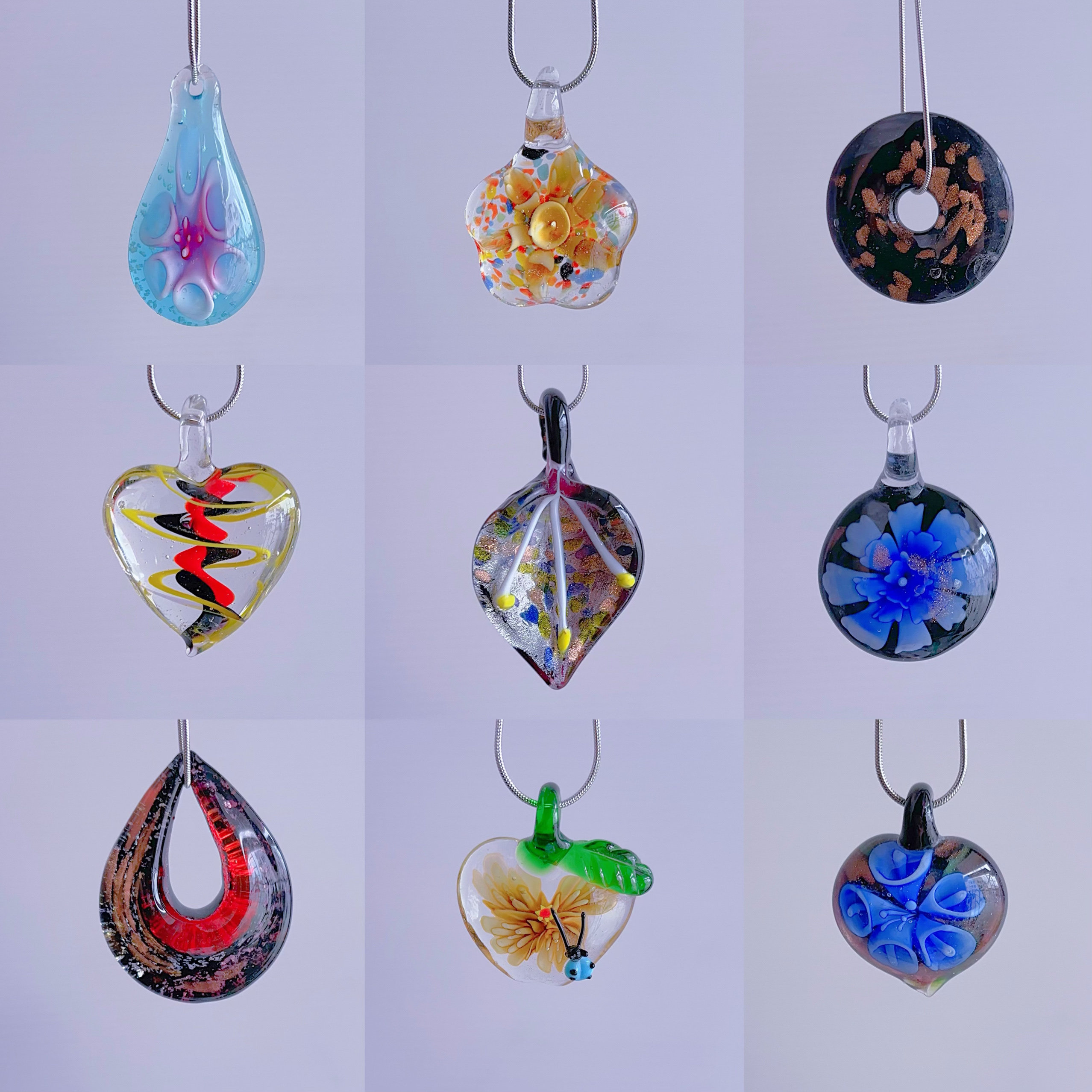 (双链)B8 彩色项链女配饰长款y2k琉璃项链原创手作复古小众项链