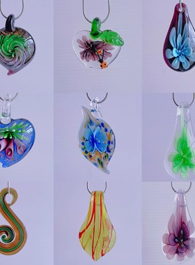 (双链 )B6 琉璃项链吊坠 彩色项链 项链女配饰长款 y2k 原创手作