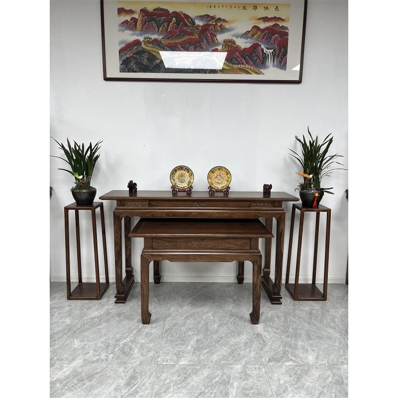 新中式实木供桌供台香案家用玄关桌佛桌简约立柜神台佛台条案