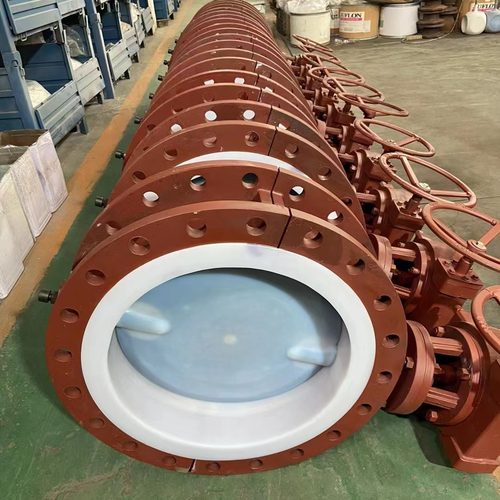 衬氟法兰蝶阀 防腐蚀蝶阀 全衬四氟蝶阀 D341F46/F4-10四氟蝶阀