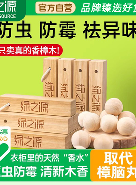 绿之源天然香樟木条衣柜子防霉防虫剂衣物防潮除味驱虫防蛀香薰条