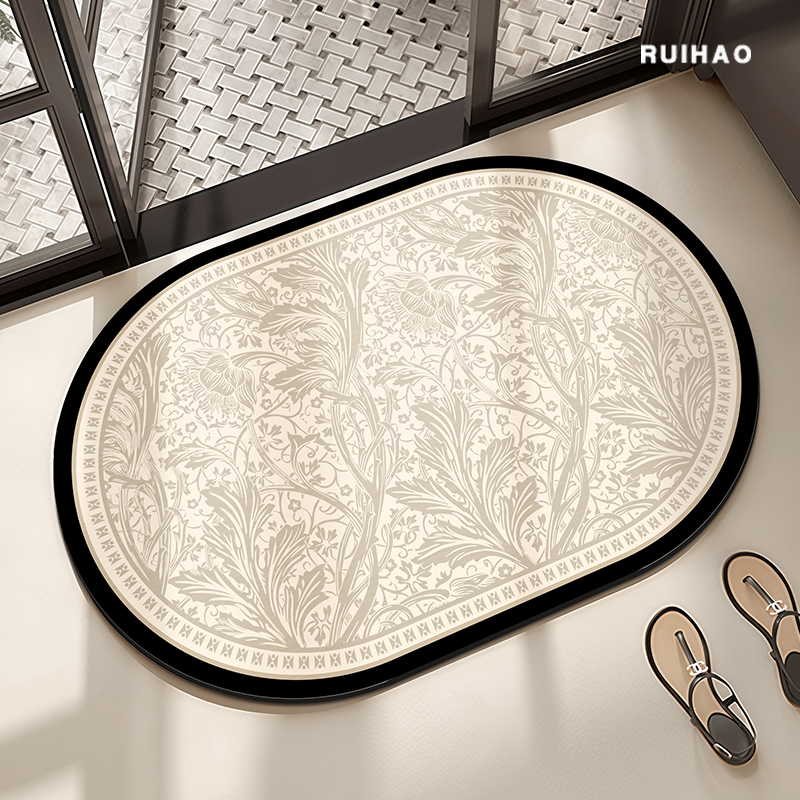 美式复古高级浴室地垫加厚硅藻泥