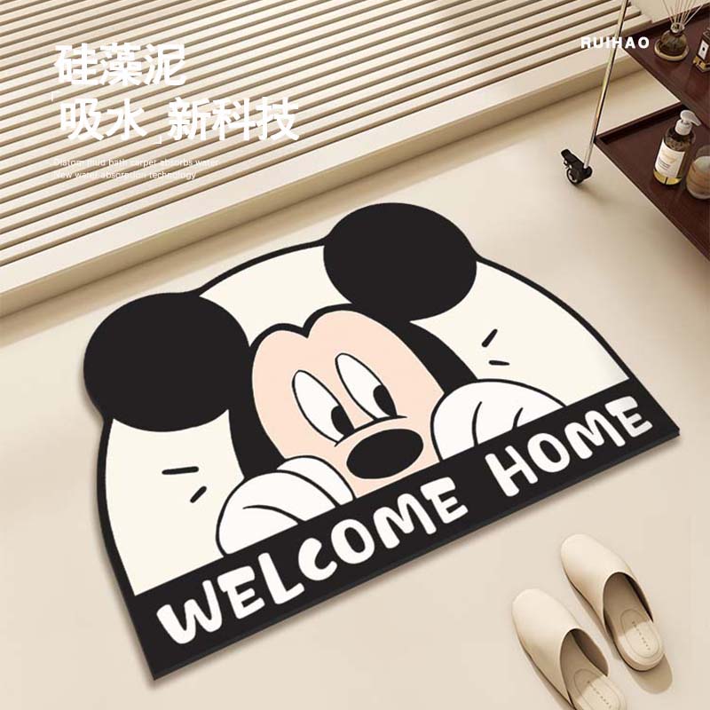 浴室卫生间地垫脚垫子米奇米妮