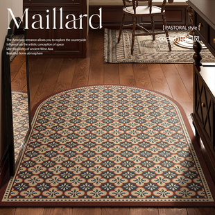 高级感轻奢中古风入户门地垫耐脏免洗pvc进门皮革可裁剪脚垫垫子