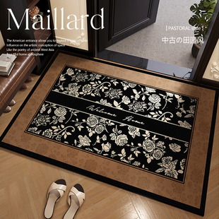 中古风入户门地垫高级感可裁剪耐脏免洗pvc进门门垫皮革地毯脚垫