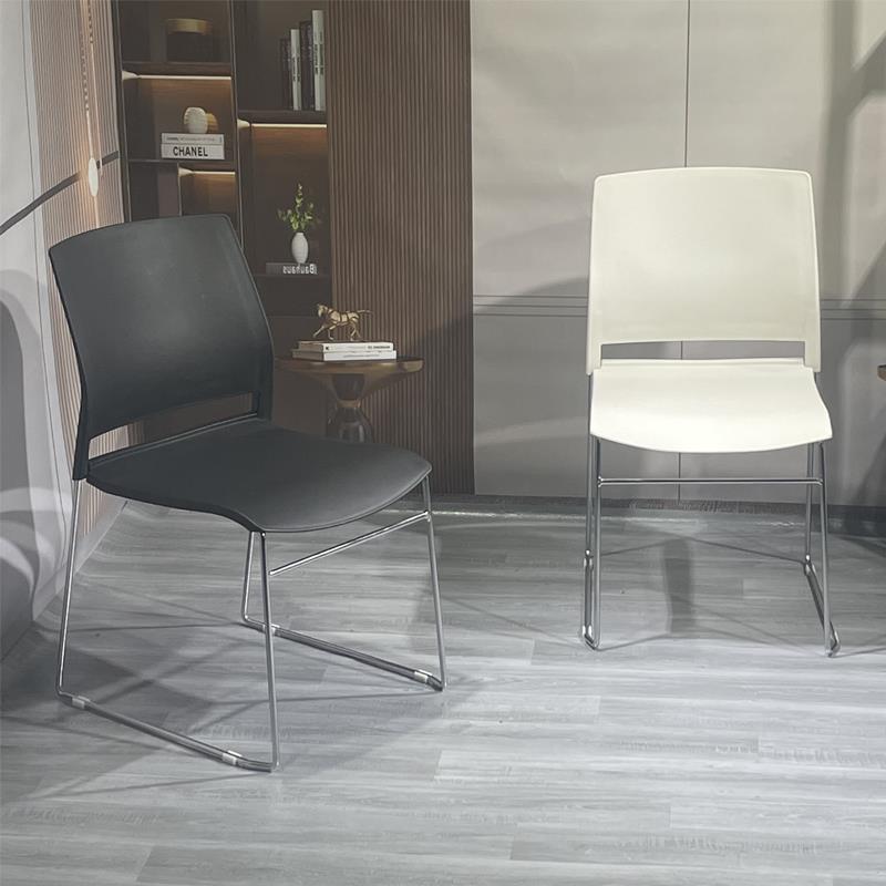 培训椅会议椅无扶手弓形职员椅现代简约会客洽谈椅办公椅电脑椅子