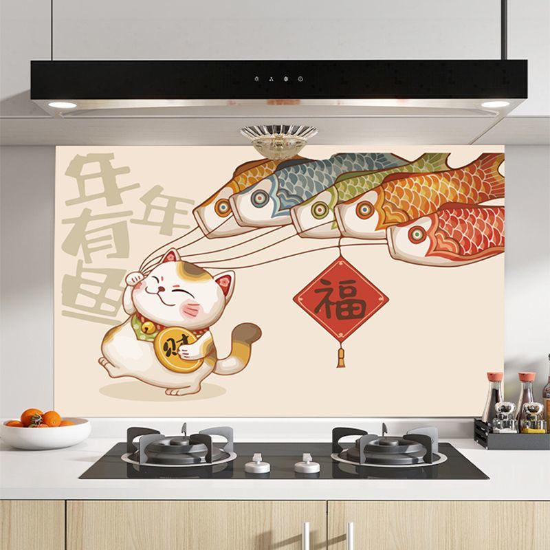 厨房可爱猫咪防油贴纸